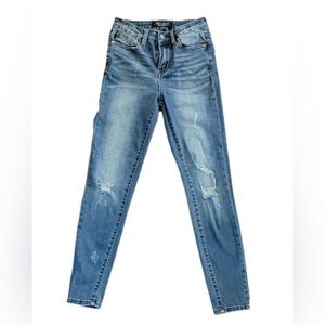 Judy Blue Distressed Skinny Jeans Size 25/1 Medium Wash Stretch